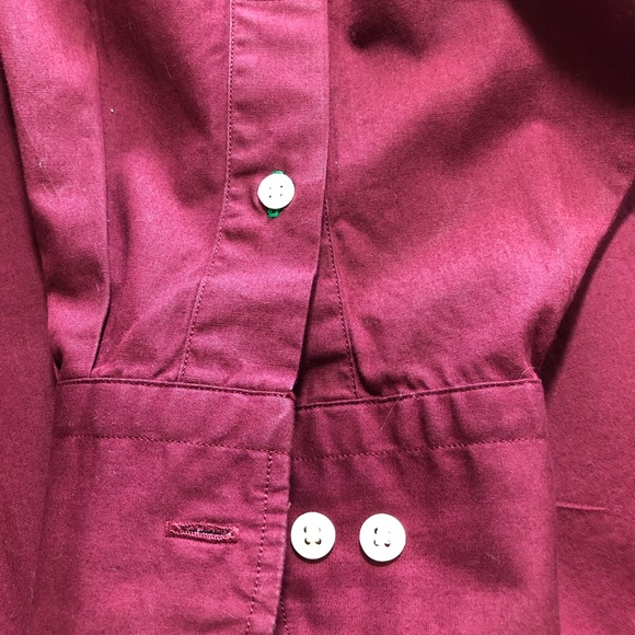 Tommy Hilfiger burgundy long sleeve shirt - Picture 3 of 7